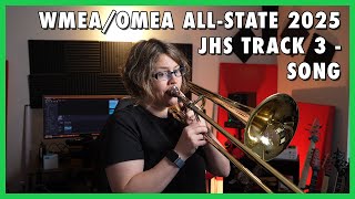 WMEA OMEA Junior AllState 2025 Track 3 Song  Trombone Tutorial [upl. by Touber]