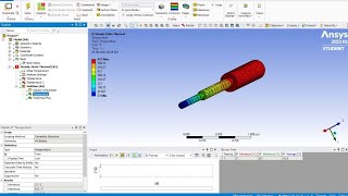 ANSYS Thermal analysis of composite rod [upl. by Tawnya252]