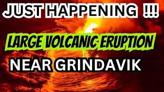 BREAKING NEW ERUPTION 1km away from Grindavik iceland volcaniceruption volcano [upl. by Audry928]