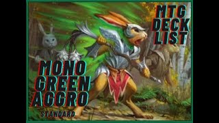 Bloomburrow Standard Mono Green Aggro MTG Arena [upl. by Anelrac175]