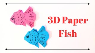 3D Paper Fish  Easy Craft  DIY craft [upl. by Analla]