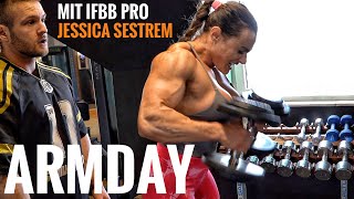 Armtraining mit IFBB PRO Jessica Sestrem  4 Wochen vor der Romania Pro [upl. by Wenger]