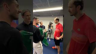 Perin and Fagioli meets Daniil Medvedev at ATP Finals in Turin 🎾🤝 juventus shorts [upl. by Tal482]