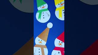 Paper Snowman Christmas CraftHow to Make Paper Snowman christmascrafts diychristmascrafts [upl. by Renat]