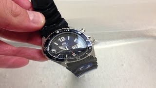 Orient Blue Mako Rubber Strap CEM6005D [upl. by Jenine740]