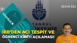 İBB’DEN ÇOK ACI TESPİT VE ÖĞRENCİ KARTI AÇIKLAMASI İŞSİZLERE ÜCRETSİZ ULAŞIM İMKANI [upl. by Imtiaz]