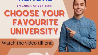 How to select your university for engineering programs under ICCR scholarship20242025ICCRBDICCR [upl. by Ennybor414]