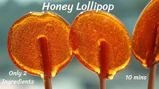 Honey lollipops  2 ingredients lollipop  Lollipop candy for sore throat  DV Recipes [upl. by Perzan]