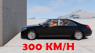 MercedesMaybach S600 vs Wall 300 KMH  BeamNG Drive [upl. by Eiramnaej186]