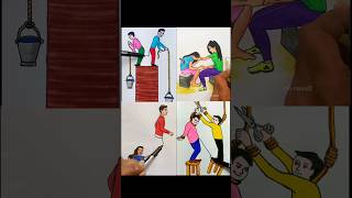 Four separate videos shorts youtubeshorts art drawing sketch [upl. by Lyret153]