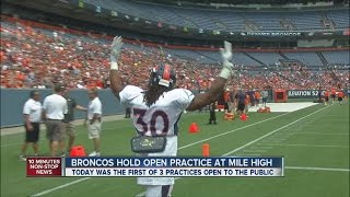 Denver Broncos hold open practice at Mile High [upl. by Bowra]