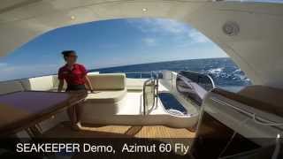 See the Seakeeper Gyro Stabilizer in Action on the Azimut 60 Flybridge [upl. by Ulda]