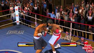 Fight Night Round 3  Sugar Ray Robinson vs Sugar Ray Leonard [upl. by Ecnav775]