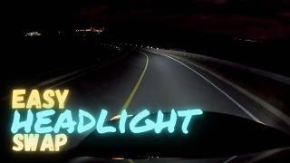 new LED headlights in a older car [upl. by Aseel]