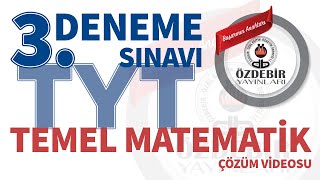 Ocak 2024  YKS 3 Deneme Sınavı TYT MATEMATİK Çözüm Videoları [upl. by Braca216]