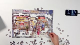 99 The Corner Shop Puzzle Time Lapse Gibsons 500 piece [upl. by Ahsinel]