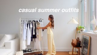 CASUAL SUMMER OUTFITS 🌟  15 easy and simple summer outfit ideas [upl. by Rimat349]