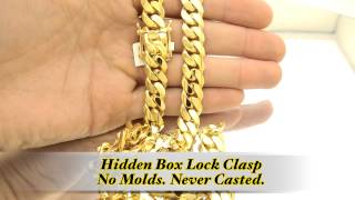 12mm Miami Cuban Link Box Lock Chain HD Hand Made Custom Daniel Jewelry Inc [upl. by Ahmad]