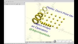 OpenSCAD  Basics  Make Modules to create Transform Array Operator [upl. by Adnilema143]