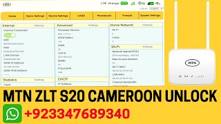 HOW TO UNLOCK MTN ZLT S20 CAMEROON 100 Working [upl. by Debby]