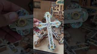 Wooden Crosses amp Crucifixes from Bethlehem Store Display  Zuluf Holy Land Gifts Olive wood Factory [upl. by Arundell]