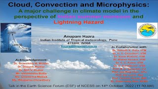 Webinar on “Cloud Convection and Microphysicsquot by Dr Anupam Hazra [upl. by Iolanthe]