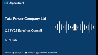 Tata Power Company Ltd Q2 FY202425 Earnings Conference Call [upl. by Elocyn]