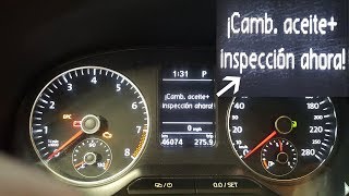 Polo 14 TSI TC Reset Inspección Ahora  Camb Aceite [upl. by Susan500]