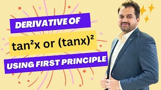 Derivative of tan2x or tanx2 using first principle [upl. by Akilegna]