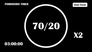 7020 Pomodoro Timer No Music  2 X 70min  30000 Focus Timer [upl. by Ainigriv263]