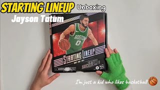 Unboxing Hasbro Starting Lineup  Jayson Tatum Boston Celtics NBA action figure with basketball card [upl. by Ultun]