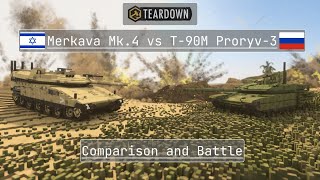 Teardown TABS Vehicles of War  Merkava Mk4 vs T90M Proryv3  Comparison and Battle [upl. by Rube392]