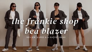 HOW TO STYLE OVERSIZED BLAZERS  The Frankie Shop Bea Blazer 6 Outfit Ideas Review Sizing Dupes [upl. by Gorrono775]