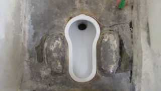 Very Rare 1938 Armitage Ware Duronia Squatting toilet on a High Level Techplas Cistern [upl. by Abekam214]