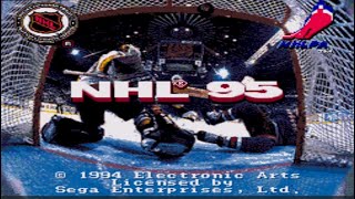 Playing NHL 95 Sega Genesis  Mega Drive [upl. by Neerom]