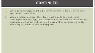 Top 10 Facts about Medicare Gcodes Documentation and Billing [upl. by Nomsed999]