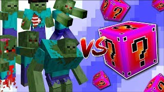 Minecraft ZOMBIE APOCALYPSE MOD VS LUCKY BLOCKS MOD  FIGHT OFF HOARDS OF ZOMBIES Minecraft [upl. by Aitekram]