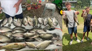 FISHING TOLEDO BEND AND CATCHING 40 MONSTER CRAPPIE SACALAIT [upl. by Amlus]