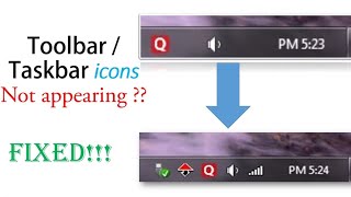 Taskbar Icons Not showing Windows 7810 FIXED [upl. by Naivat]