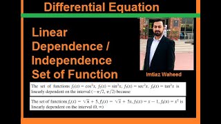 Differential Equation  2nd Order The Linearly Independent dependent Solution [upl. by Eiduj]