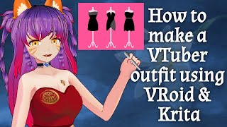 Art Livestream How to make a Vtuber Outfit using VRoid amp Krita [upl. by Nnylrefinnej910]