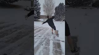 Guy slips on ice winter snowslide snowfun snow iceskating sports fall funny [upl. by Claudie]