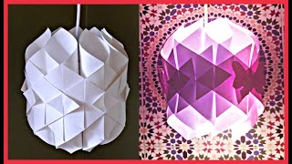 DIY Paper lamphow to make a pendant light out of paperartking [upl. by Wj]