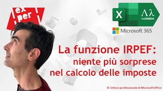 EXCEL 365 – TRUCCHI E SEGRETI 💸 La funzione IRPEF niente più sorprese nel calcolo delle imposte [upl. by Ihcego223]