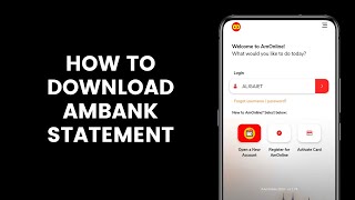 How to Download an AmBank Statement From the AmOnline Website [upl. by Yddeg]