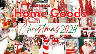 CHRISTMAS 2024 AT TJMAXX\HOMEGOODS  TJMAXX 2024 CHRISTMAS DECOR SHOPPING  Christmas Decor 2024 [upl. by Aneen]