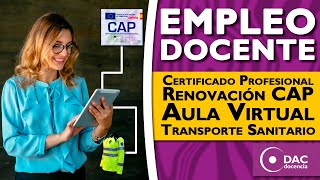 TRABAJO PARA DOCENTES  Certificado de Profesionalidad  Renovación CAP  Transporte Sanitario [upl. by Ytsirhk]