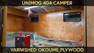 Varnished Okoume Plywood in a Camper Looks so Good [upl. by Ative]