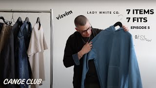 Building a Minimal Wardrobe w Visvim Lady White amp orSlow  7 Items→7 Fits Ep 5 [upl. by Ettenor]