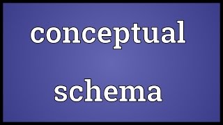 Conceptual schema Meaning [upl. by Welcy]